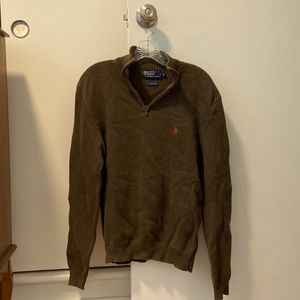 Ralph Lauren 3/4 zip sweater, casual, green
